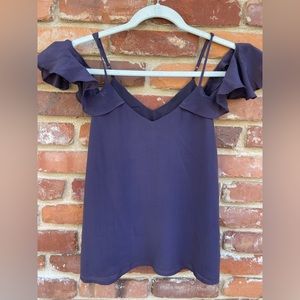 ROYAL PROJECT eggplant silk top small **NEW WITH TAGS**